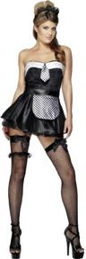View Item Adult Ladies 12-14 Sexy Fever Waitress Fancy Dress French Maid Costume (Medium)